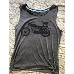 Threadless Muscle Tank Cat Motorcycle L Women’s